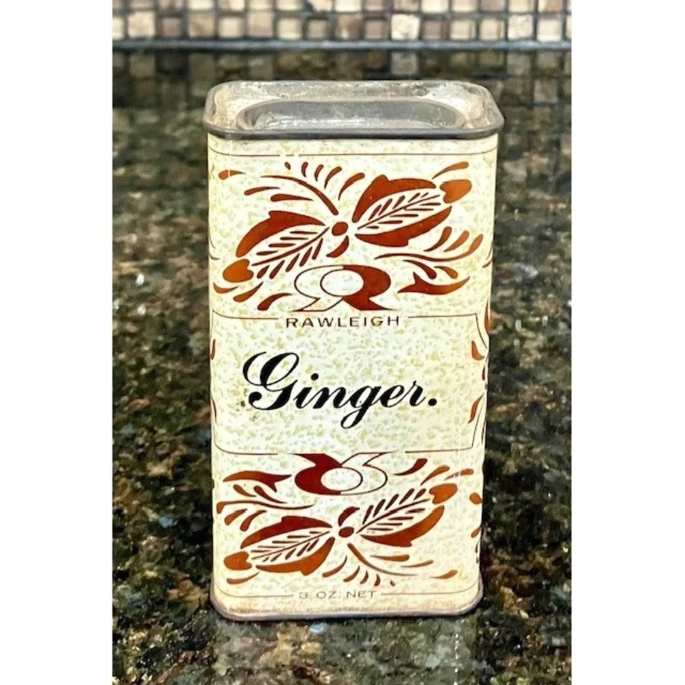 Vintage W. T. Rawleigh Co. Metal Spice Tin ~ Ginger 3 oz. ~ Freeport, IL